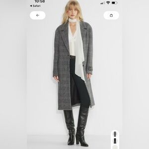 Wilfred ONLY Coat, wool-cashmere, Gilles black/white, 2XS